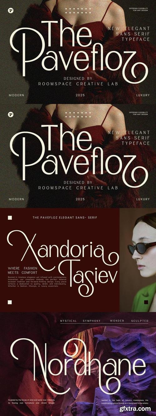 The Pavefloz - Elegant Minimalist Feminine Font
