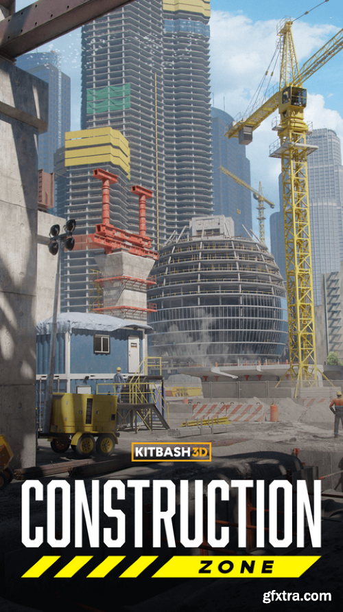 Kitbash3D - Construction Zone - Blender only 4K Textures