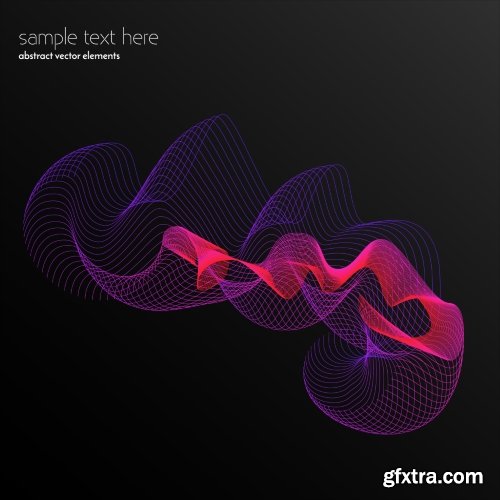 Abstract Waves & Lines Vector Backgrounds 20xEPS