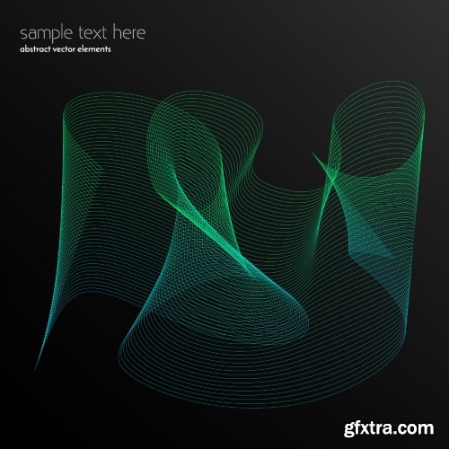 Abstract Waves & Lines Vector Backgrounds 20xEPS