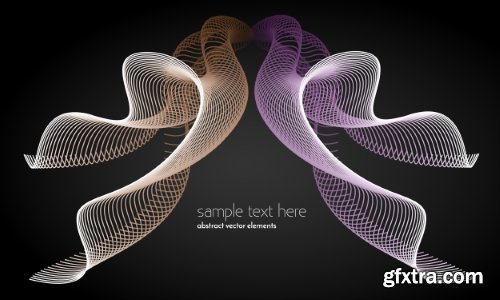 Abstract Waves & Lines Vector Backgrounds 20xEPS