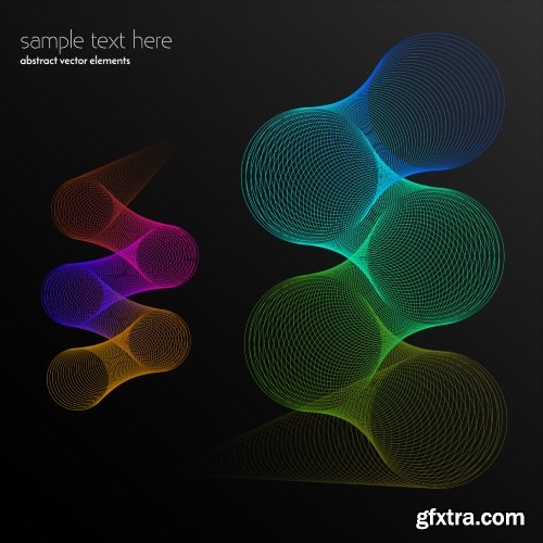 Abstract Waves & Lines Vector Backgrounds 20xEPS