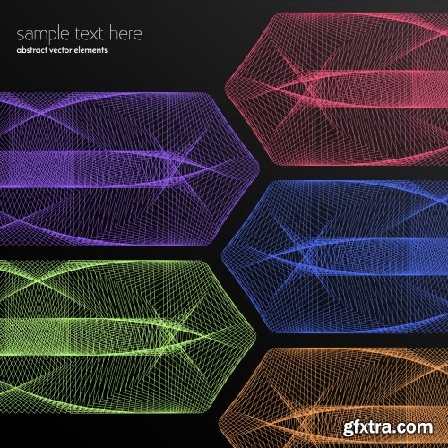 Abstract Waves & Lines Vector Backgrounds 20xEPS