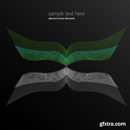Abstract Waves & Lines Vector Backgrounds 20xEPS