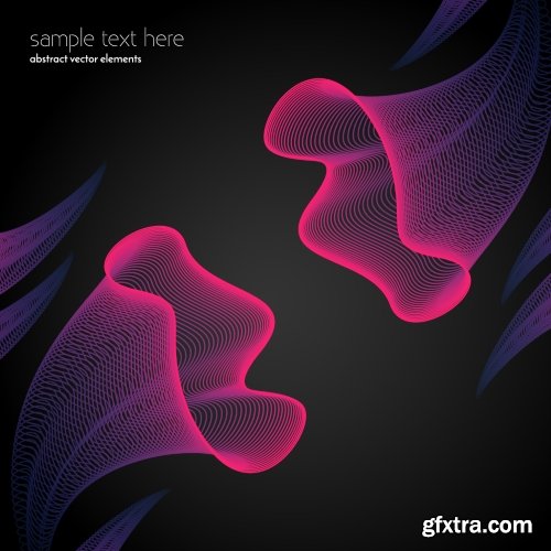 Abstract Waves & Lines Vector Backgrounds 20xEPS