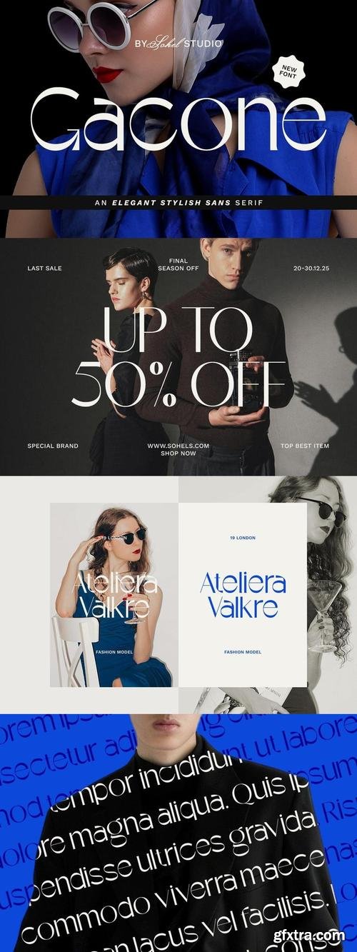 Title: Gacone - Elegant Stylish Sans Serif Font