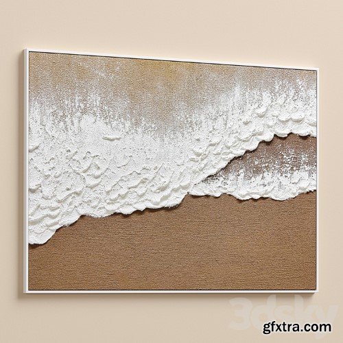 3dsky Pro - Large Panoramic Relief Plaster Wall Art C-837
