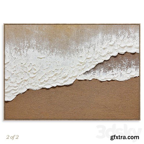 3dsky Pro - Large Panoramic Relief Plaster Wall Art C-837