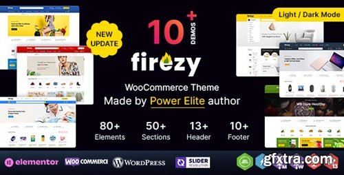 Themeforest - Firezy WP - Elementor Multi-purpose WooCommerce Theme 23484040 v3.1.0