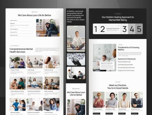 'Wellthy - Mental Health Website Figma Template'