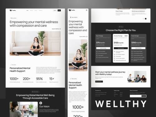 'Wellthy - Mental Health Website Figma Template'