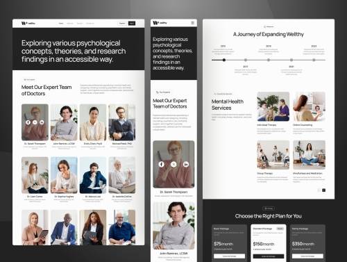 'Wellthy - Mental Health Website Figma Template'
