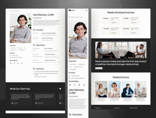 'Wellthy - Mental Health Website Figma Template'