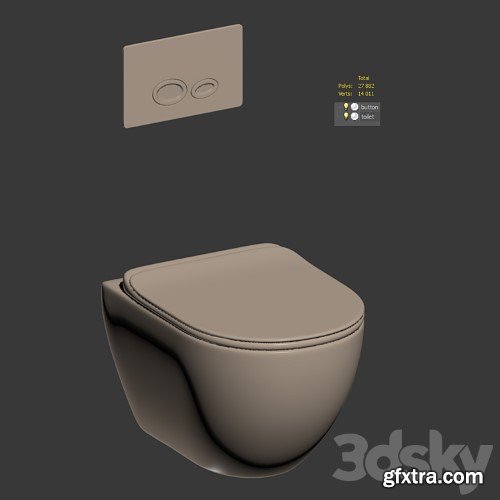 3dsky Pro - Creavit Free Toilet with Drop Button