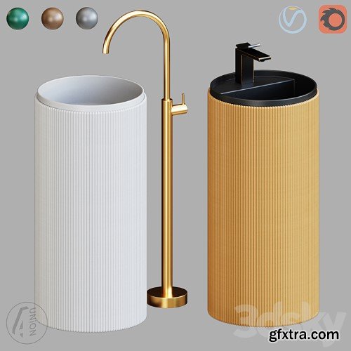 3dsky Pro - Washbasin RUST A WB-0041_B WB-0042_C WB-0043 4Union.ru