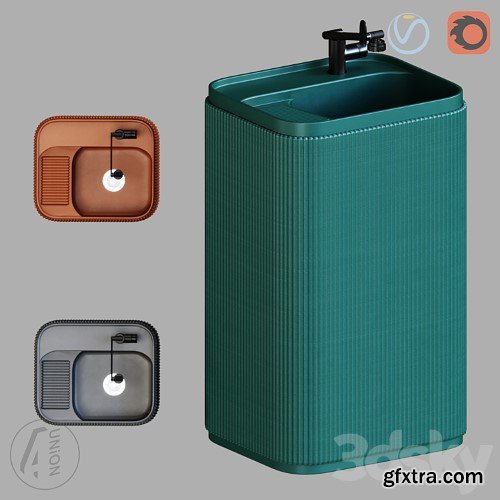 3dsky Pro - Washbasin RUST A WB-0041_B WB-0042_C WB-0043 4Union.ru