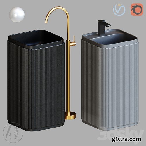 3dsky Pro - Washbasin RUST A WB-0041_B WB-0042_C WB-0043 4Union.ru