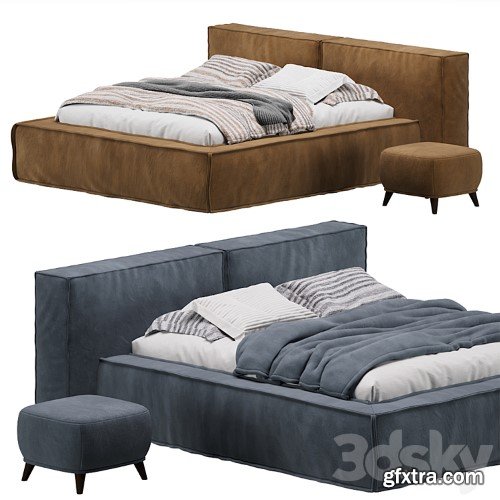 3dsky Pro - Bed Clifton Velvet Terra by Divan.ru / Bed Clifton