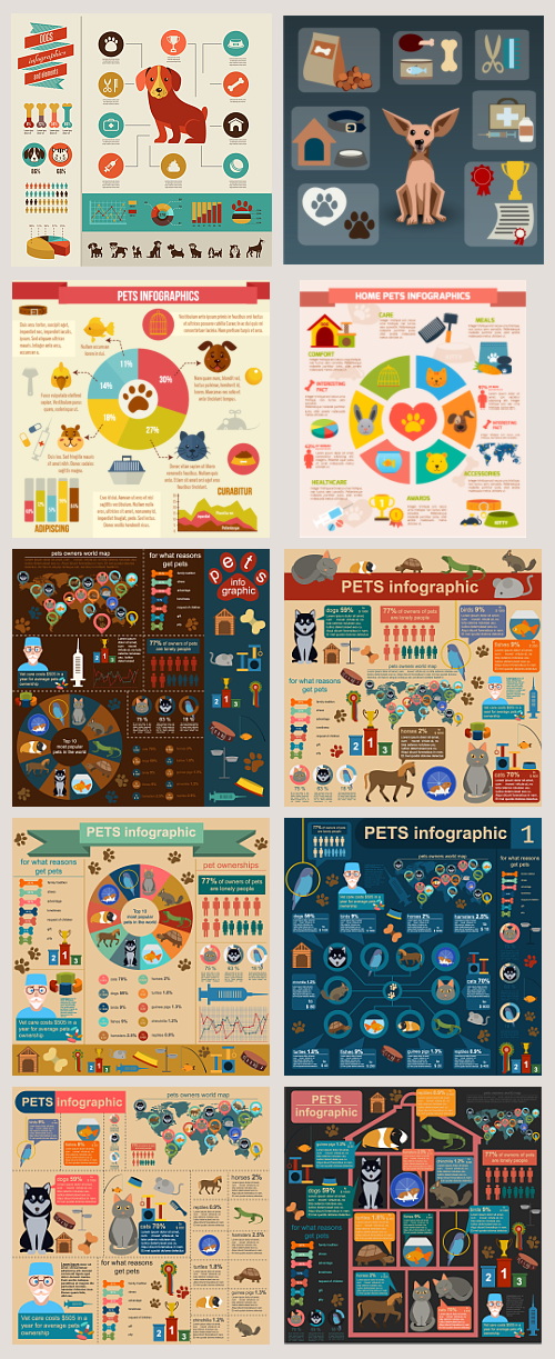 Pets Infographic 25xEPS