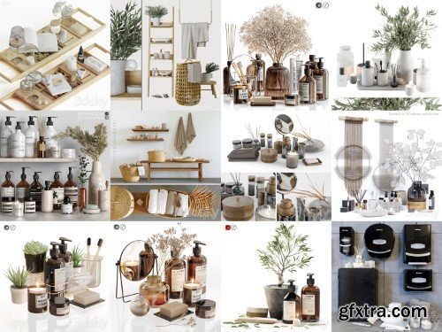 3dsky Pro - Decoration for Bathroom vol.1 3d Models