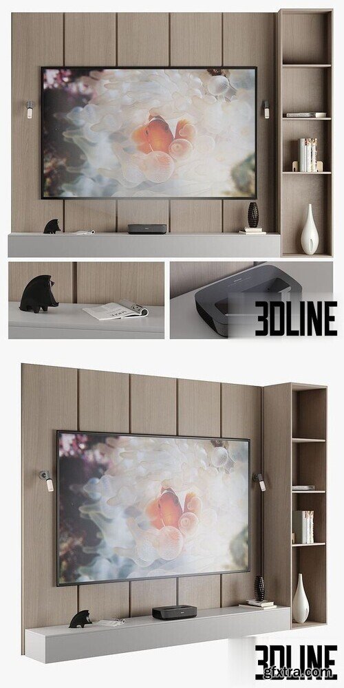 TV Wall with Hisense Laser Projector - 3Dsky Pro