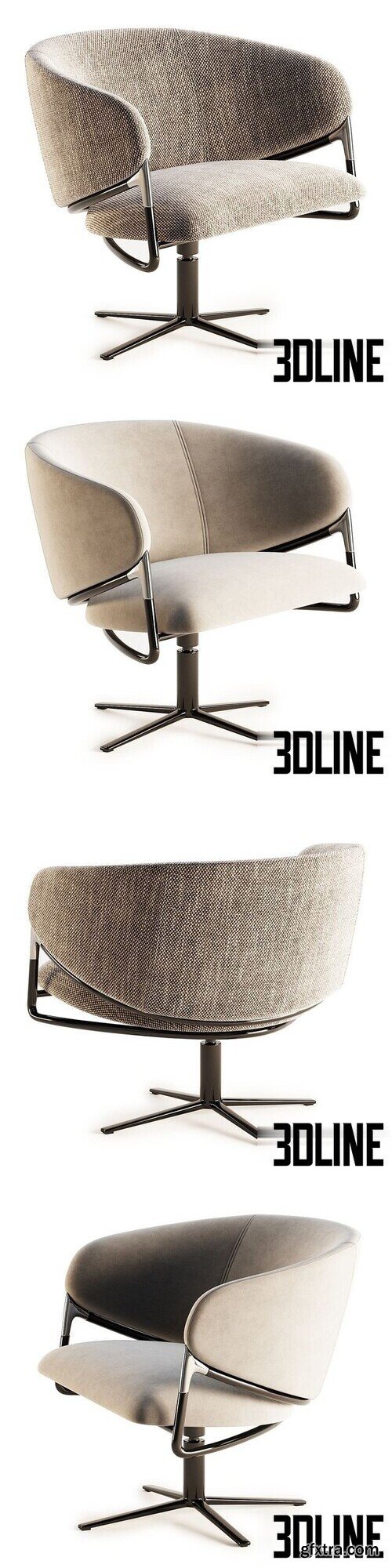 HAMMER Swivel easy chair Hammer Collection - 3Dsky Pro HAMMER Swivel easy chair Hammer Collection - 3Dsky Pro