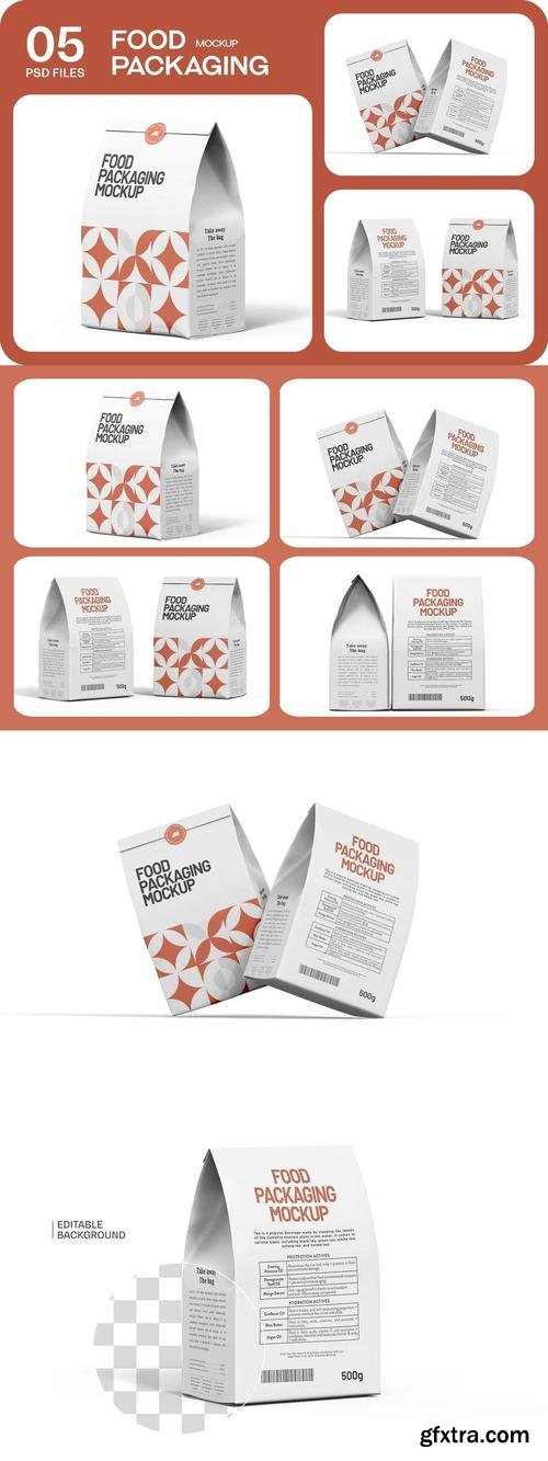 Food Paper Bag Mockup 5VJDD53