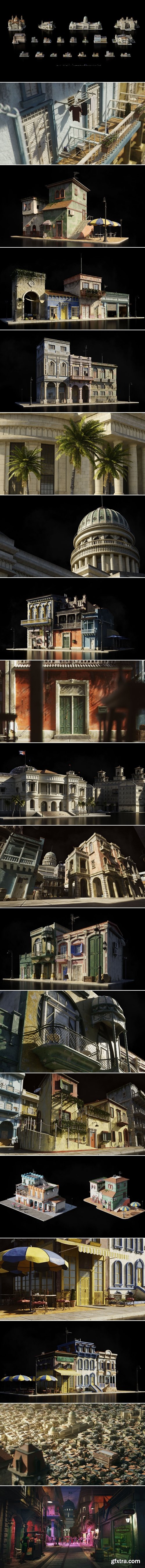 Kitbash3D - Havana Nights - Blender only 4K Textures