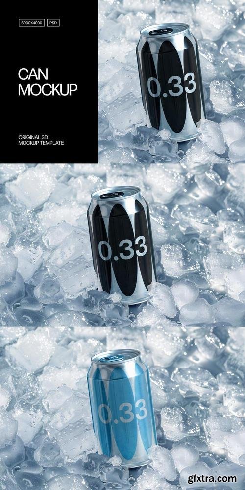 Cool Beverage Can Mockup T3CE55Z
