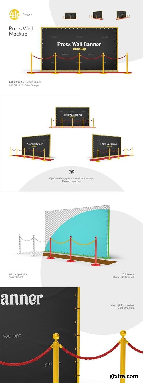 Press Wall Mockup Set Z9RSEQE