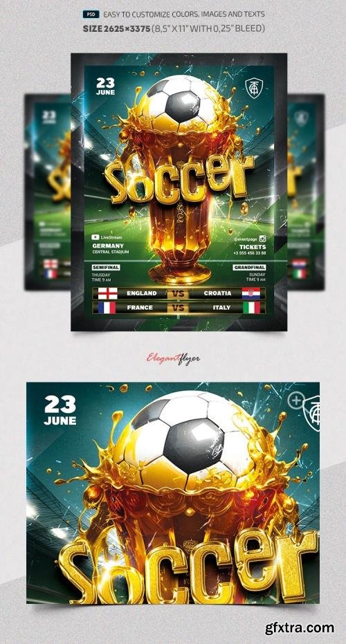 Soccer Game - Premium Flyer template (PSD)