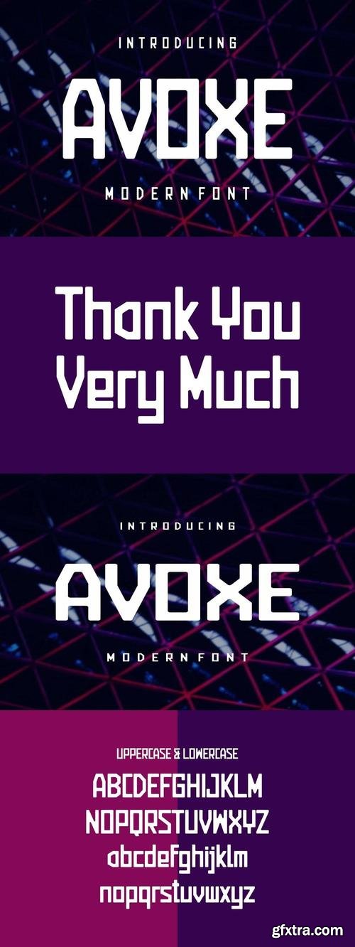 Avoxe - Technology Display Font