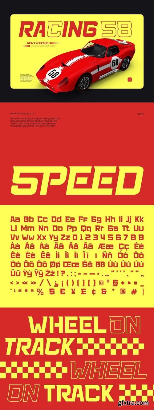 Racing 58 - Sport Racing Logo Font