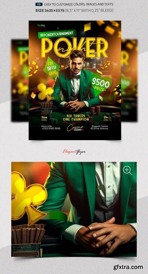Poker Night - Premium Flyer template (PSD)