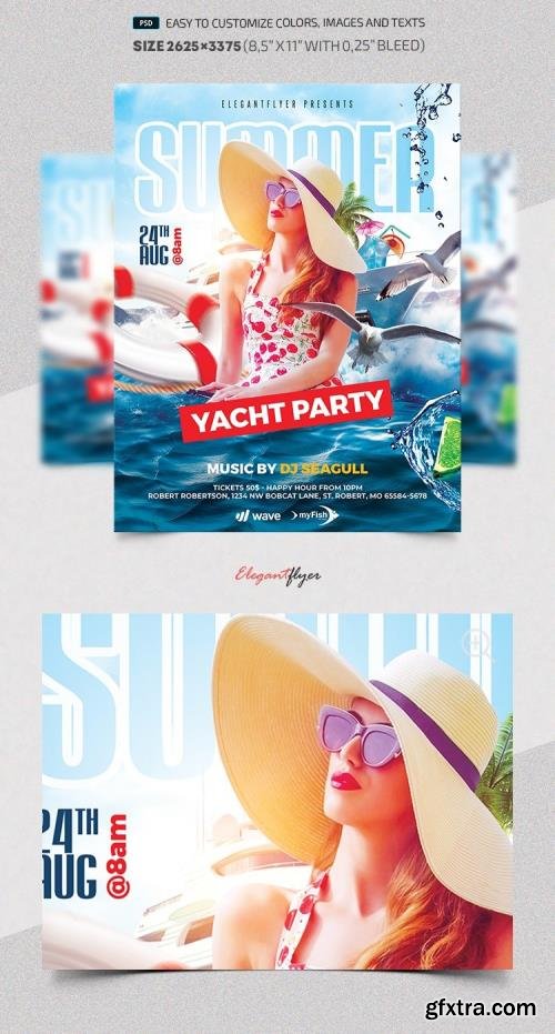 Summer Yacht Party - Premium Flyer template (PSD)