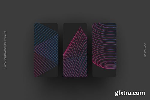 Creativemarket - Contoured Vector Geometric Shapes - 5000021