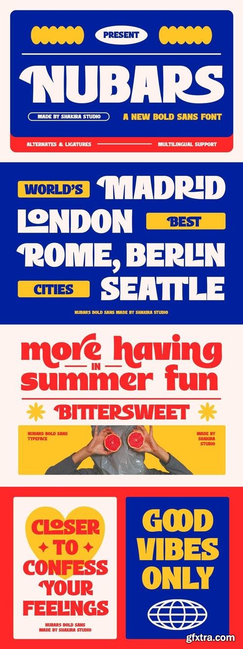 Nubars - Modern Logo Font