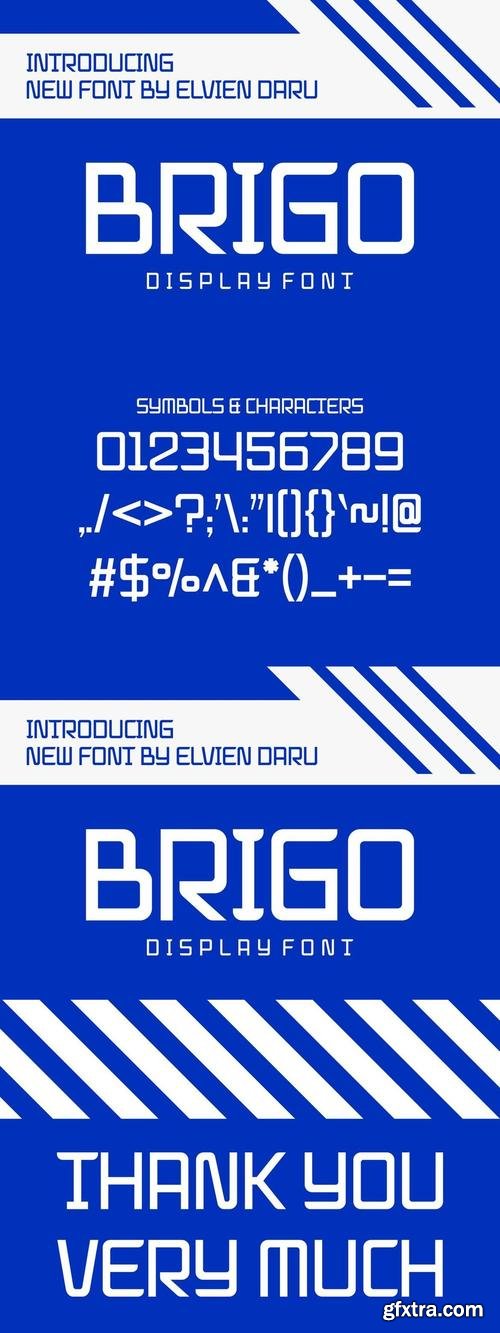Brigo - Technology Display Font
