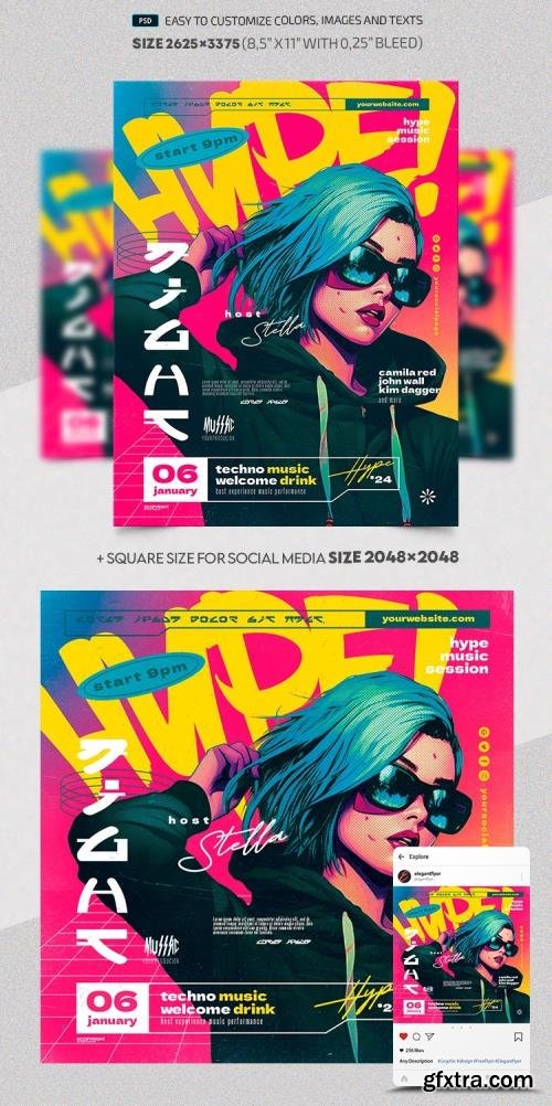 Hype Night - Premium Flyer template (PSD)