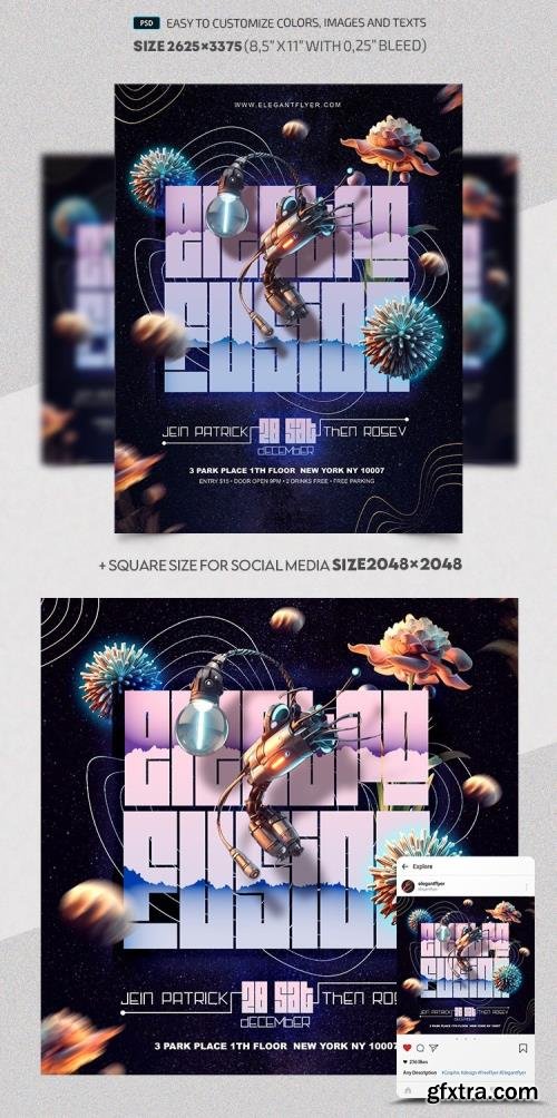 Electro Fusion - Premium Flyer template (PSD)