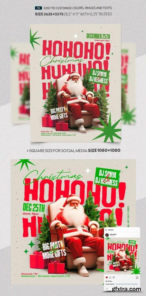 Christmas Gala Party - Premium Flyer template (PSD)