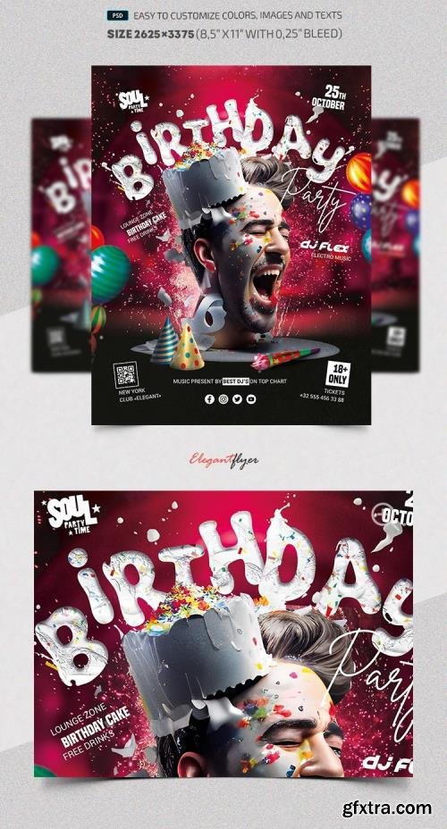 Crazy Birthday Party - Premium Flyer template (PSD)