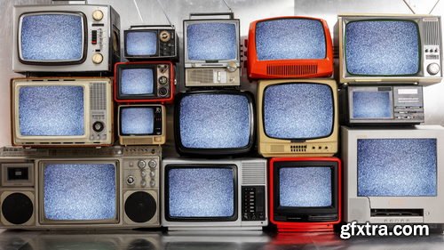 ArtList - Vintage Television Wall - 4K ProRes UHQ Collections