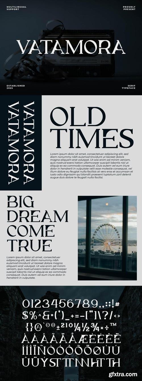Vatamora Premium Serif Font