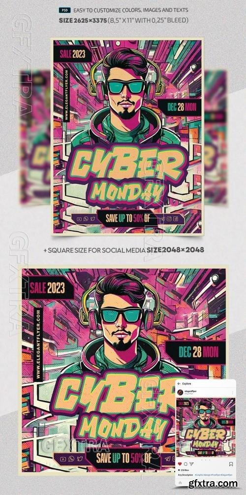 Cyber Monday Sale - Premium Flyer template (PSD)