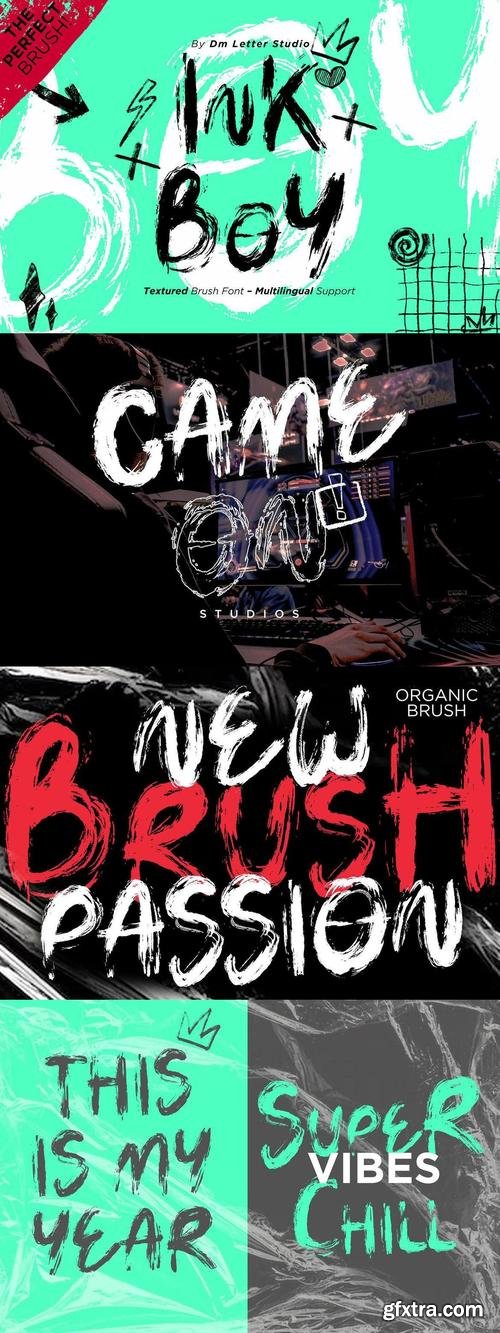 Ink Boy – Textured Brush Font