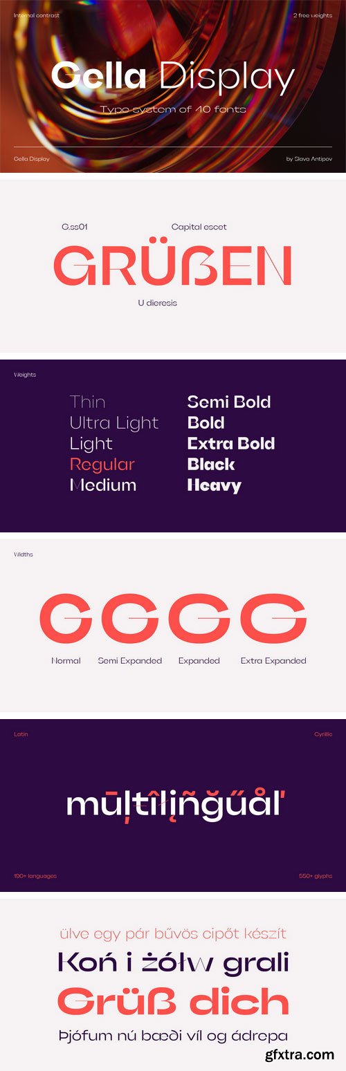 Myfonts - Gella Display Font Family