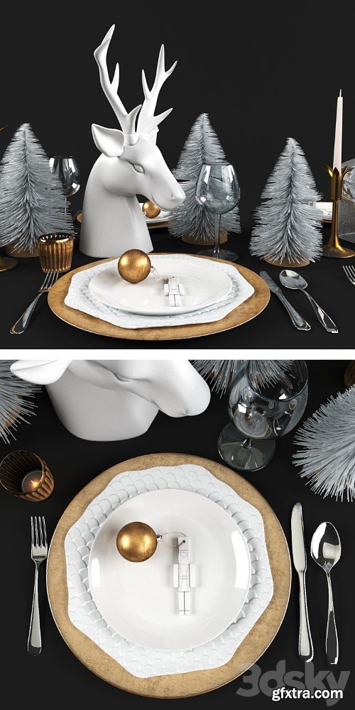 3dsky Pro - Candlelit christmas table