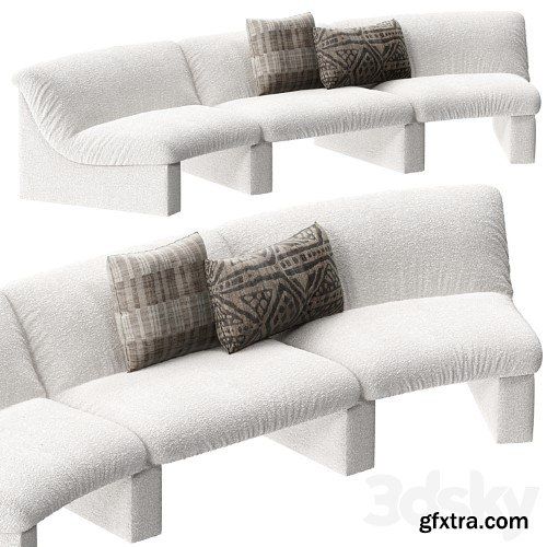 3dsky Pro - Snow modular sofa