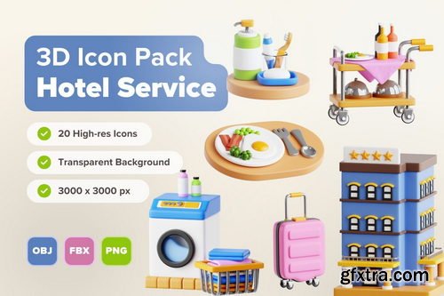 Iconscout - Hotel Management 3D Icon Pack
